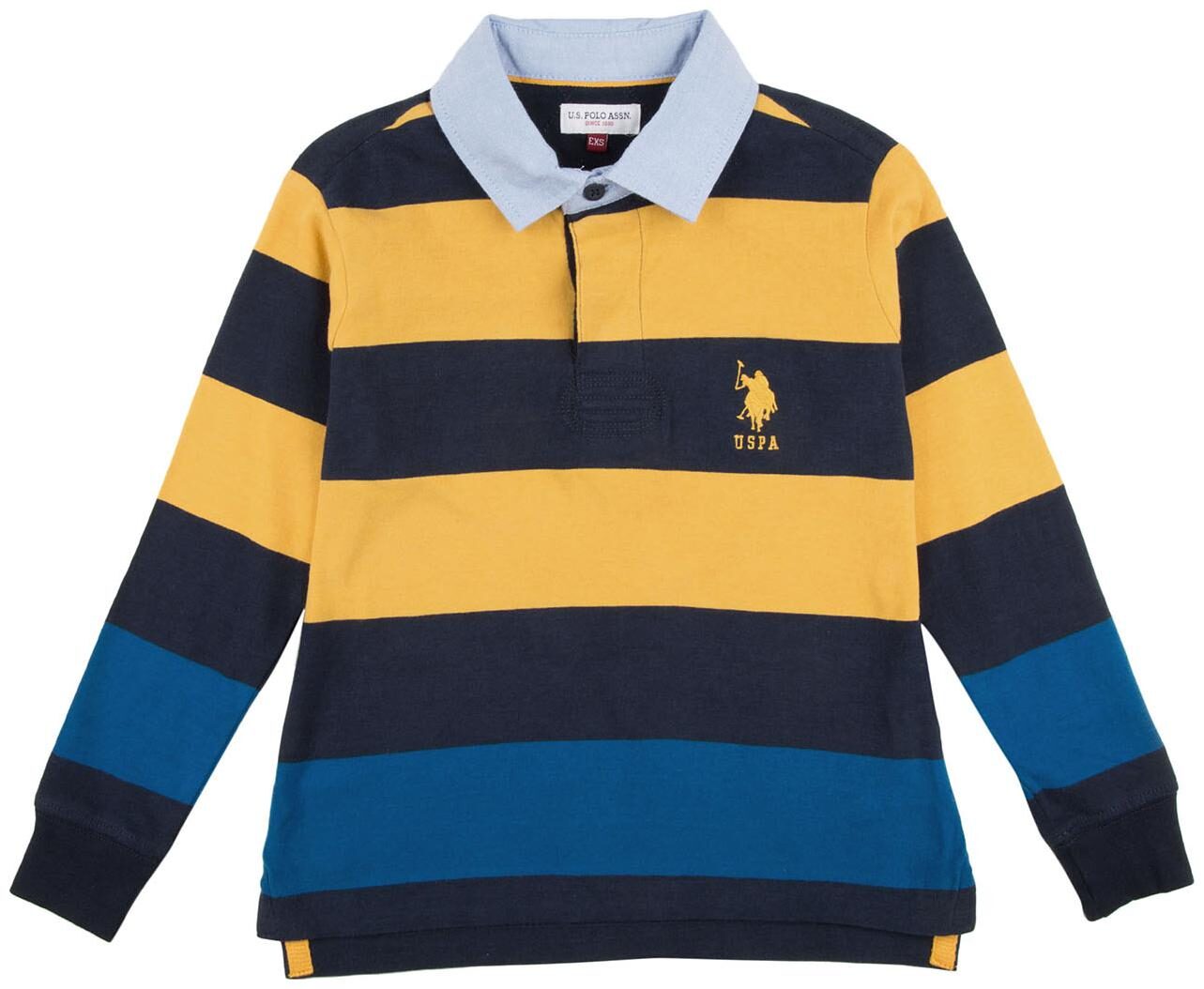 

U S Polo Assn Boy Cotton Striped T-shirt - Yellow