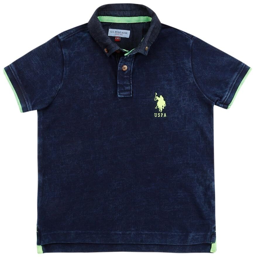 

U S Polo Assn Boy Cotton Solid T-shirt - Blue