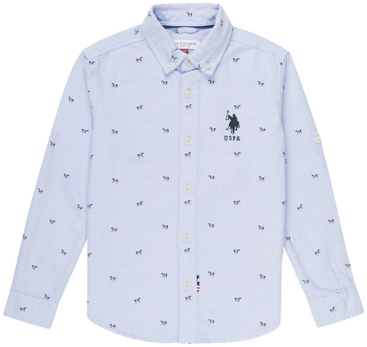 

U S Polo Assn Boy Cotton Printed Shirt White