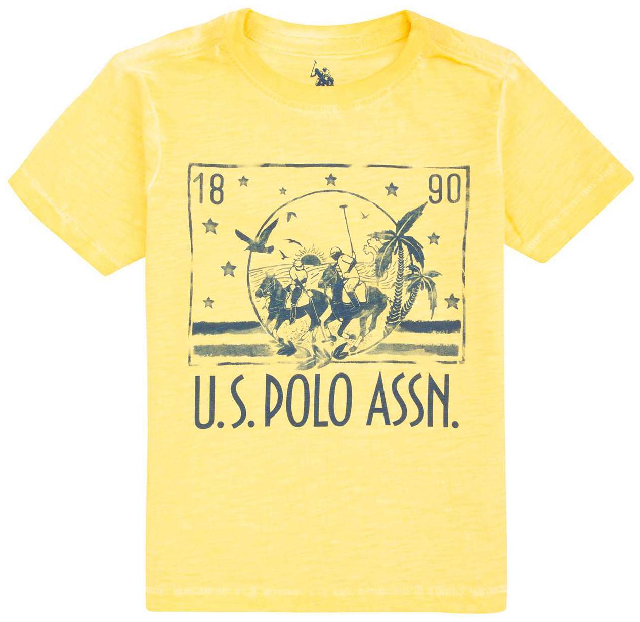

U S Polo Assn Boy Cotton Printed T-shirt - Yellow