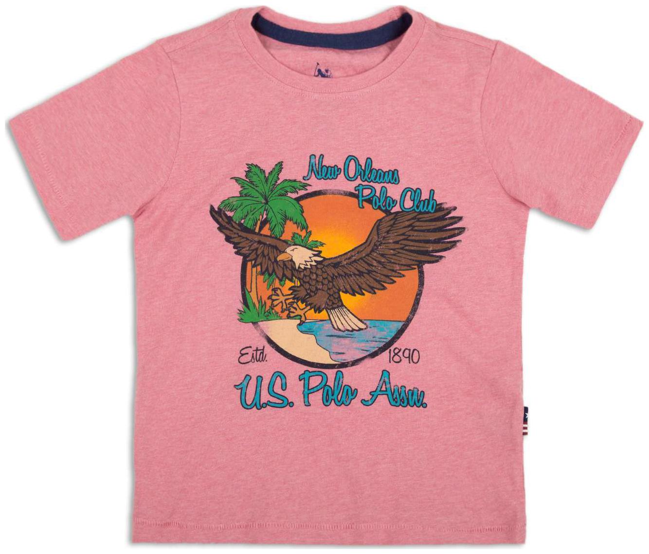 

U S Polo Assn Boy Cotton Printed T-shirt - Pink