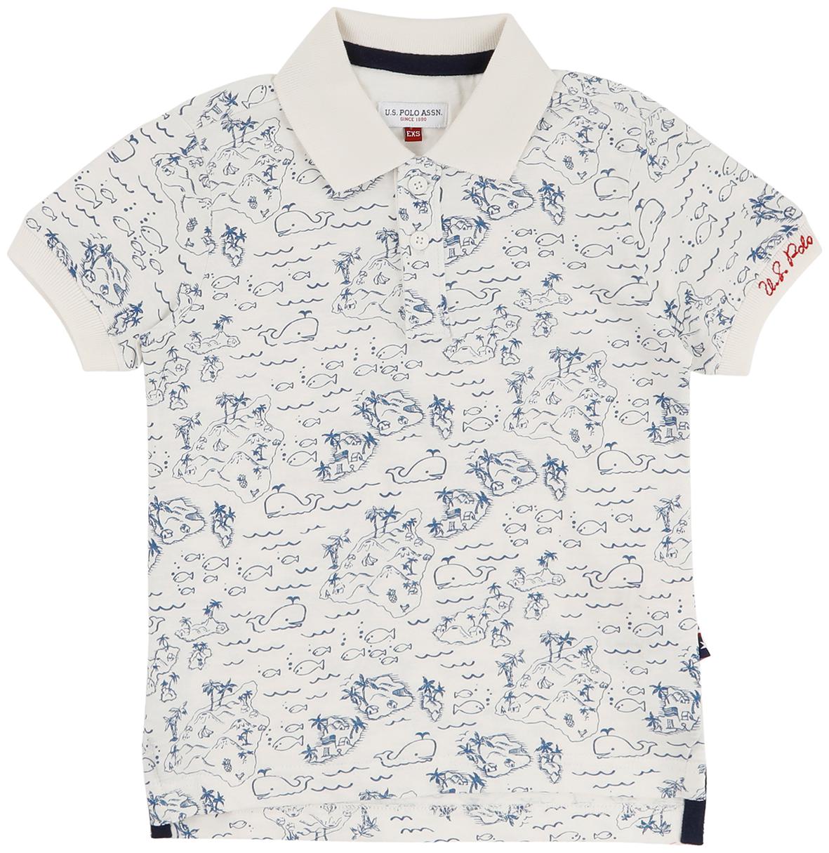 

U S Polo Assn Boy Cotton Printed T-shirt - White