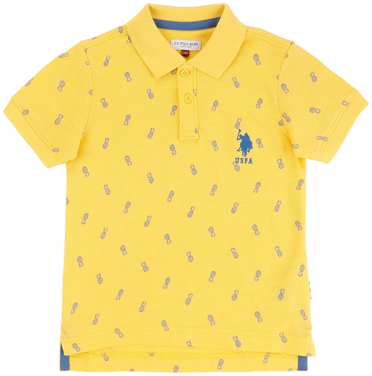 

U S Polo Assn Boy Cotton Printed T-shirt - Yellow
