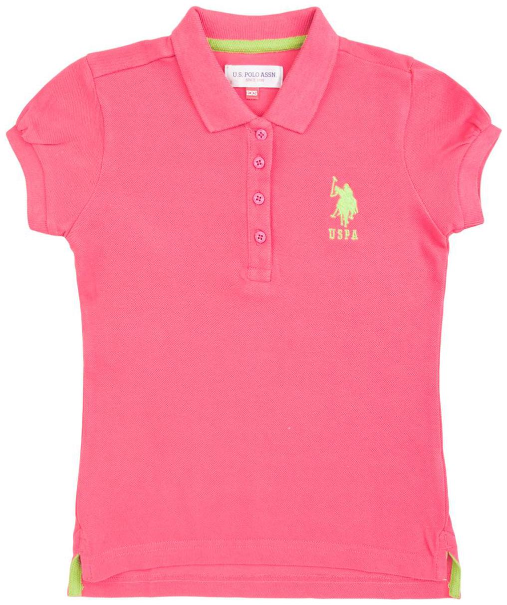 

U S Polo Assn Girl Cotton Solid Shirt - Pink