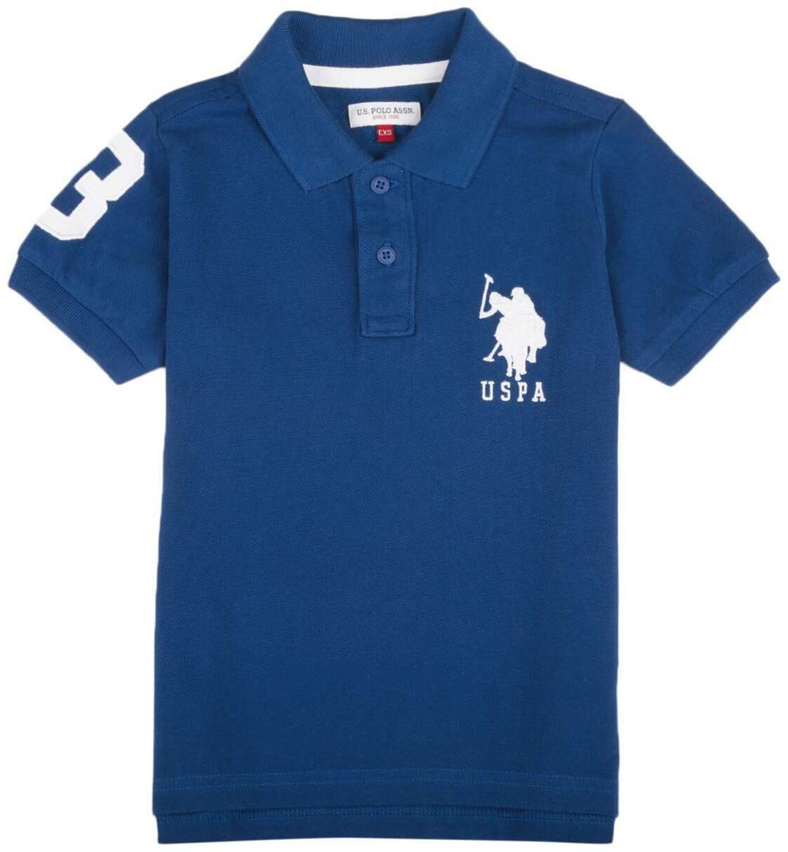 

U S Polo Assn Boy Cotton Solid T-shirt - Blue