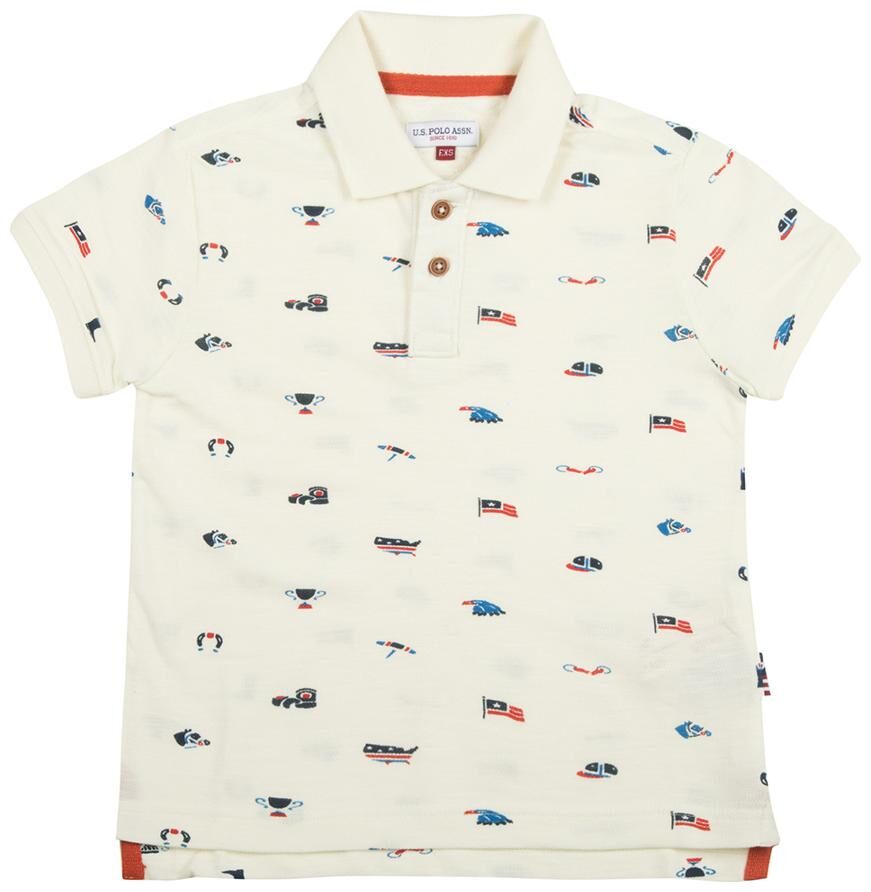 

U S Polo Assn Boy Cotton Printed T-shirt - White