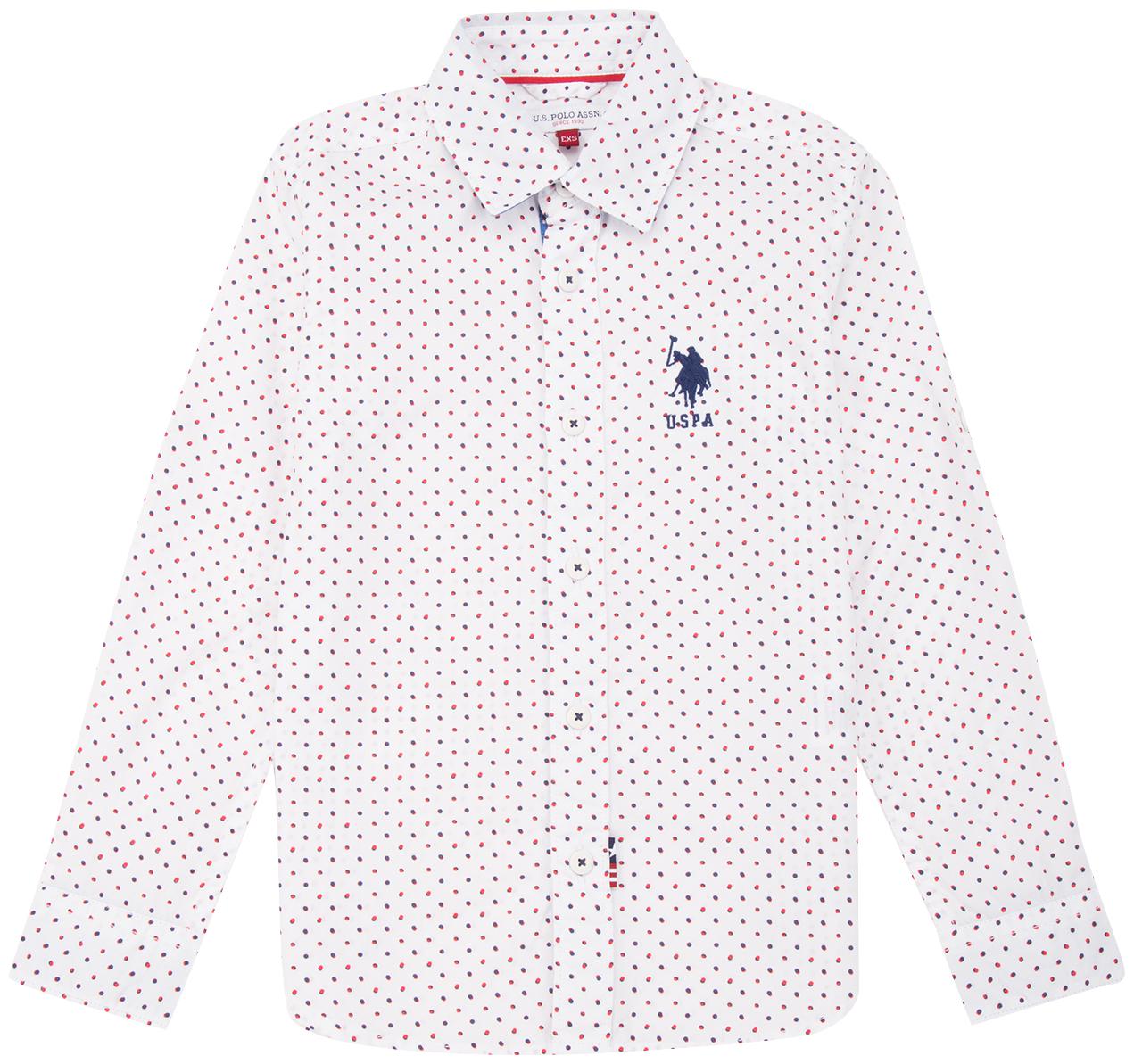 

U S Polo Assn Boy Cotton Printed Shirt White