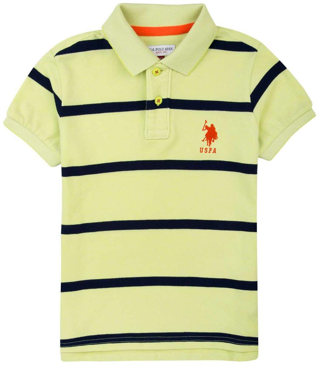 

U S Polo Assn Boy Cotton Striped T-shirt - Green