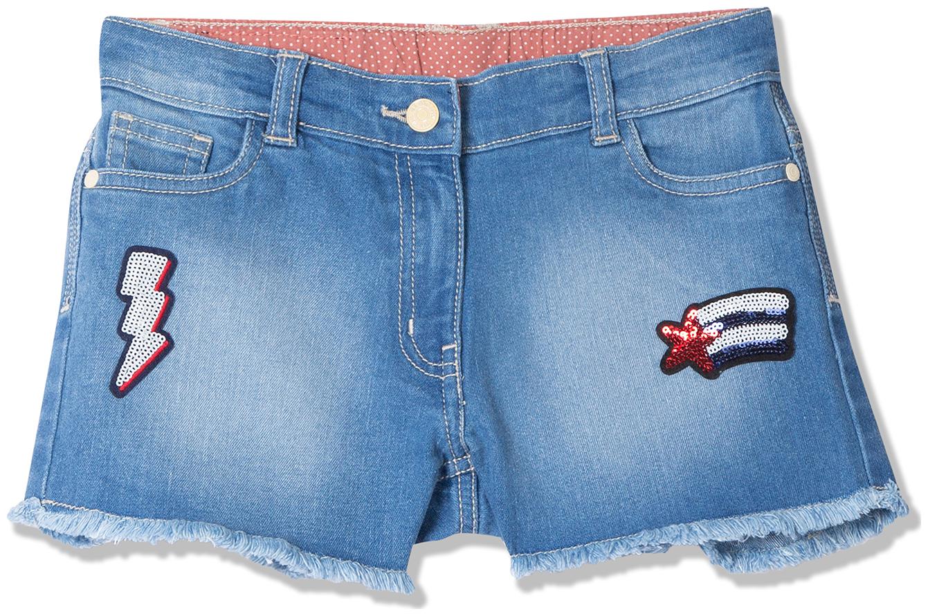 

U S Polo Assn Baby girl Cotton Solid Shorts - Blue