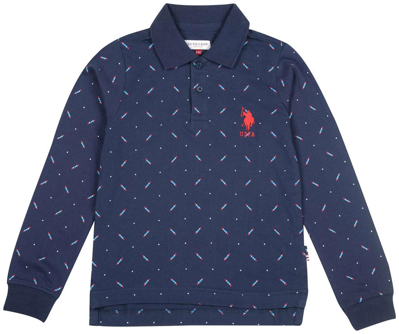 

U S Polo Assn Boy Cotton Printed T-shirt - Blue