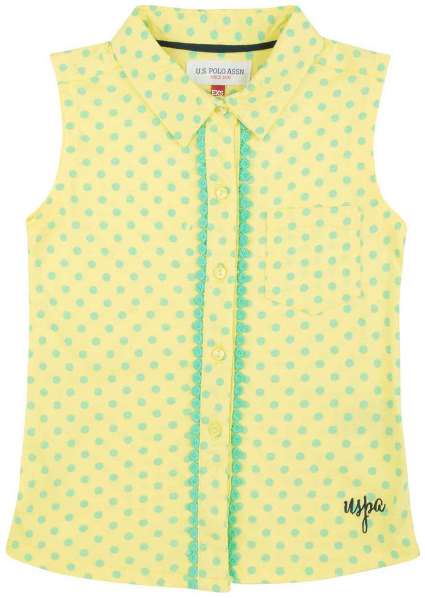 

U S Polo Assn Girl Cotton Printed Shirt - Yellow