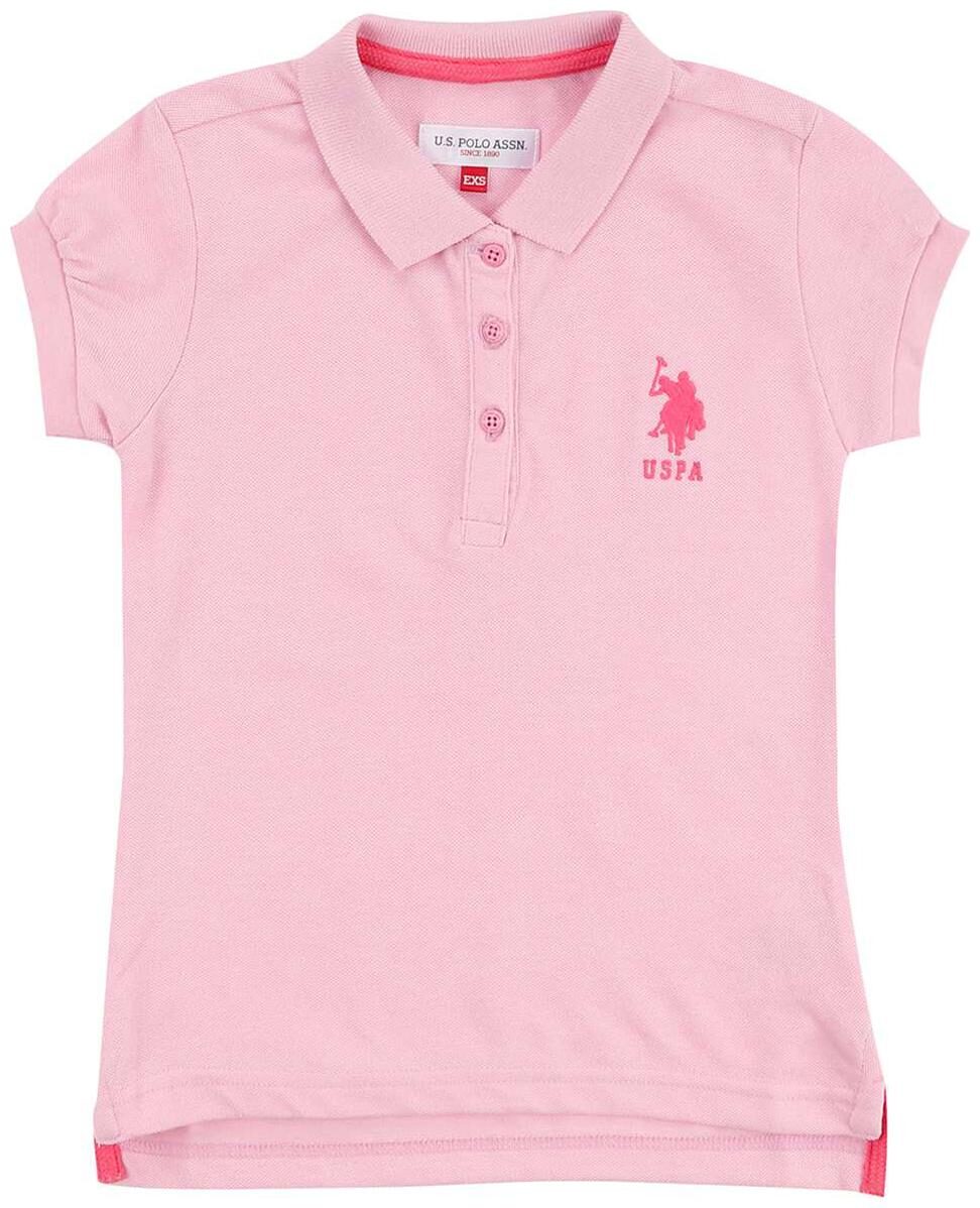 

U S Polo Assn Girl Georgette Solid Shirt - Pink