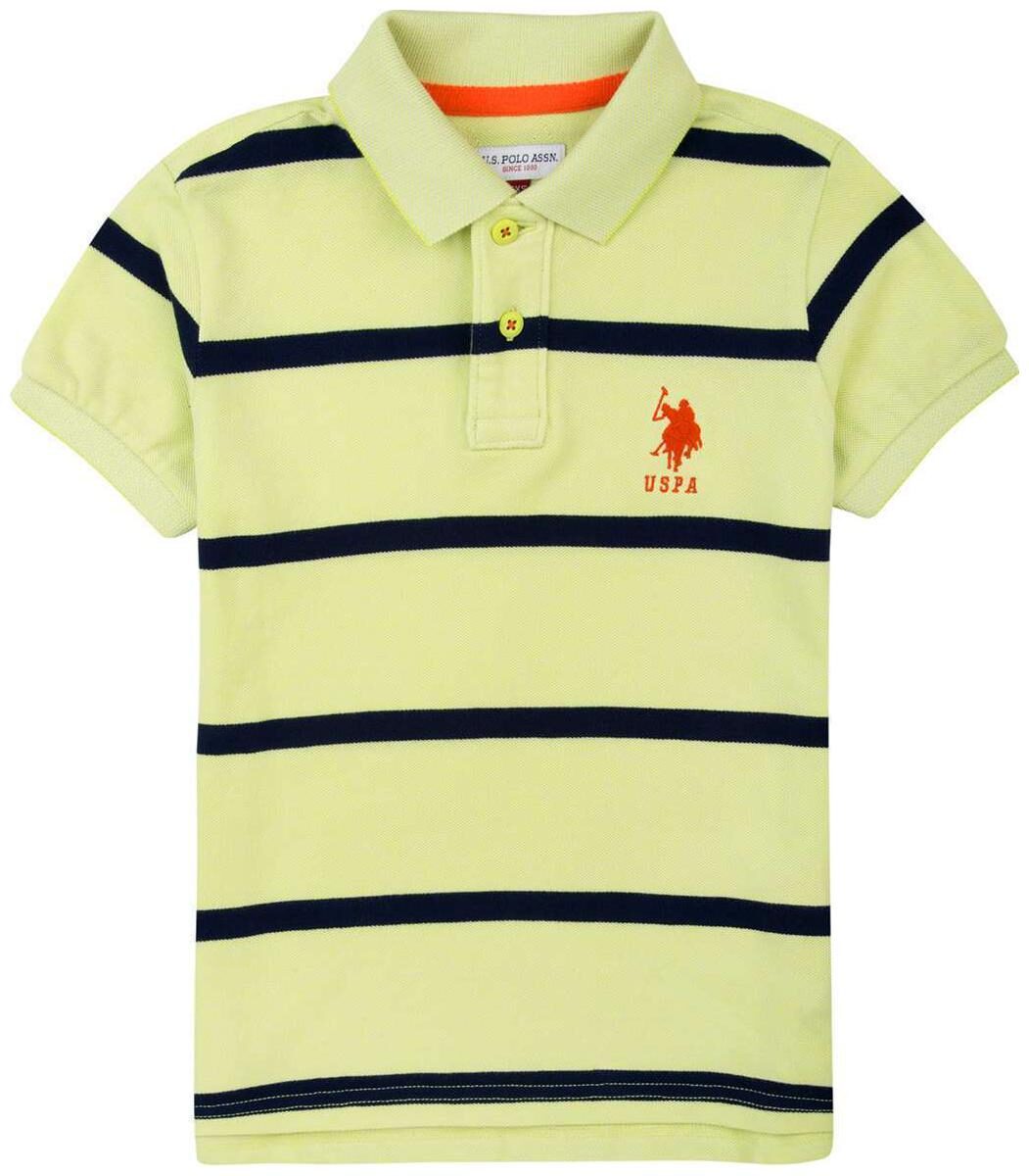 

U S Polo Assn Boy Cotton Striped T-shirt - Green