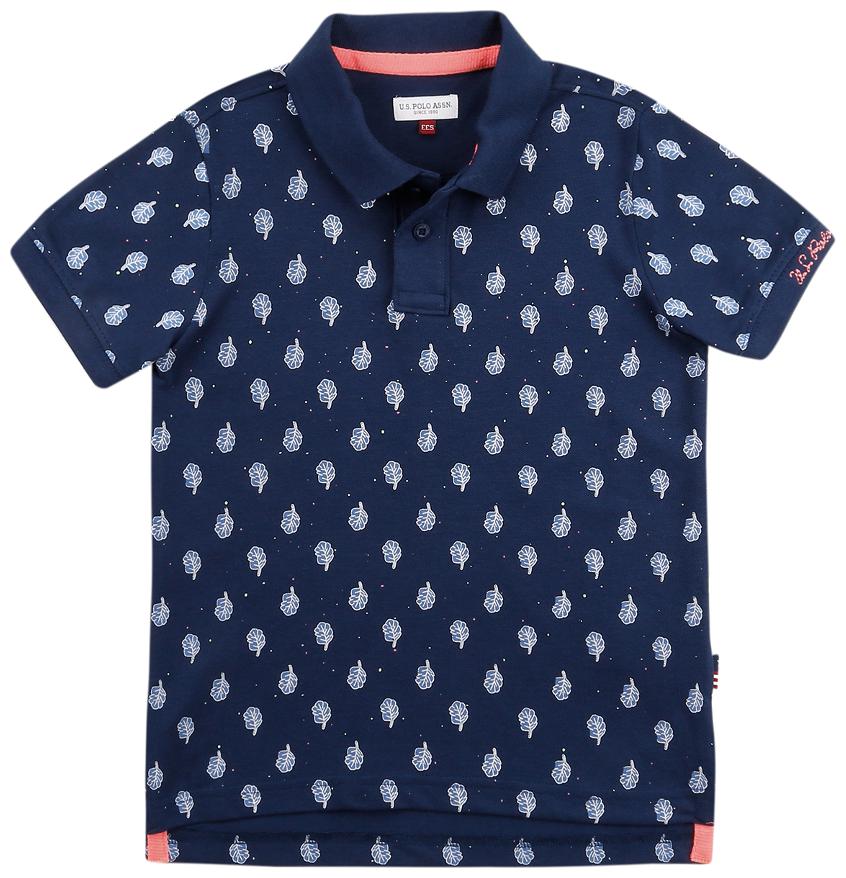 

U S Polo Assn Boy Cotton Solid T-shirt - Blue