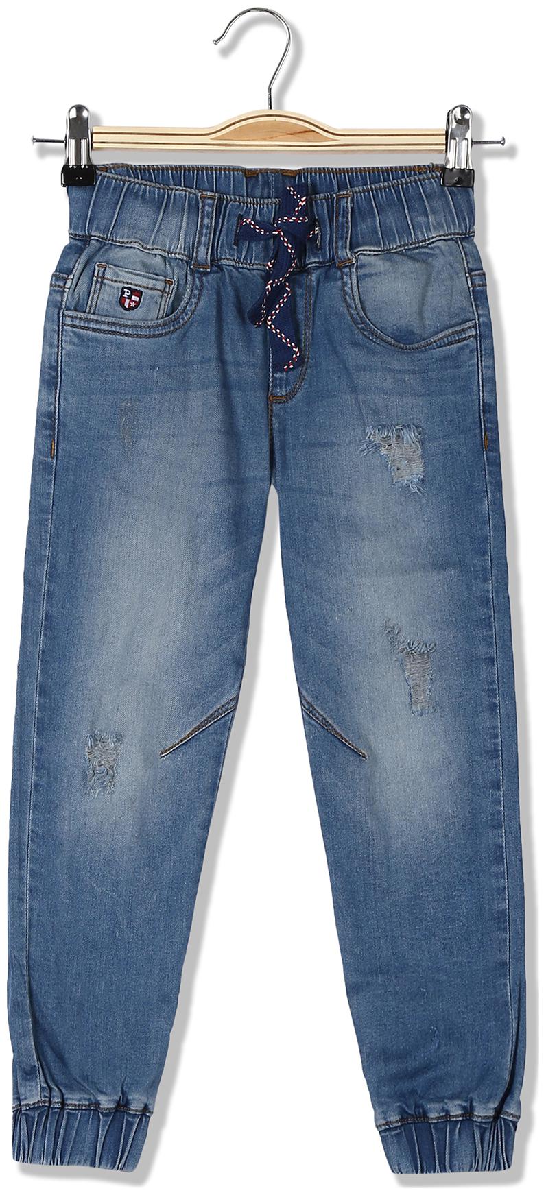 

U S Polo Assn Kids Boys Jogger Fit Distressed Jeans