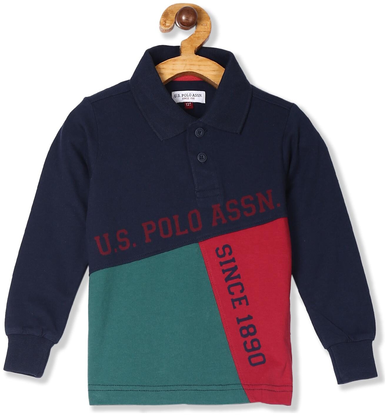 

U S Polo Assn Boy Cotton Colorblocked T-shirt - Multi
