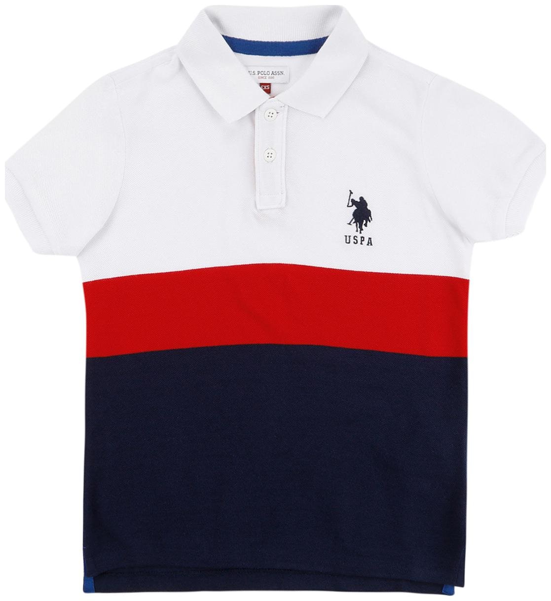

U S Polo Assn Boy Cotton Colorblocked T-shirt - Multi