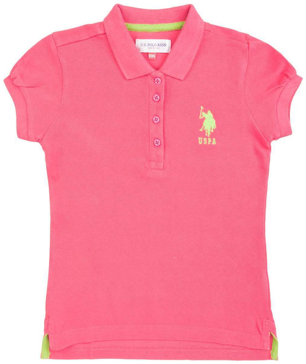 

U S Polo Assn Girl Cotton Solid Shirt - Pink
