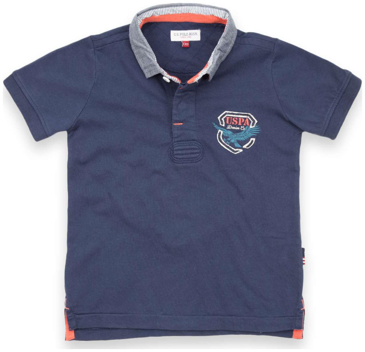 

U S Polo Assn Boy Cotton Printed T-shirt - Blue