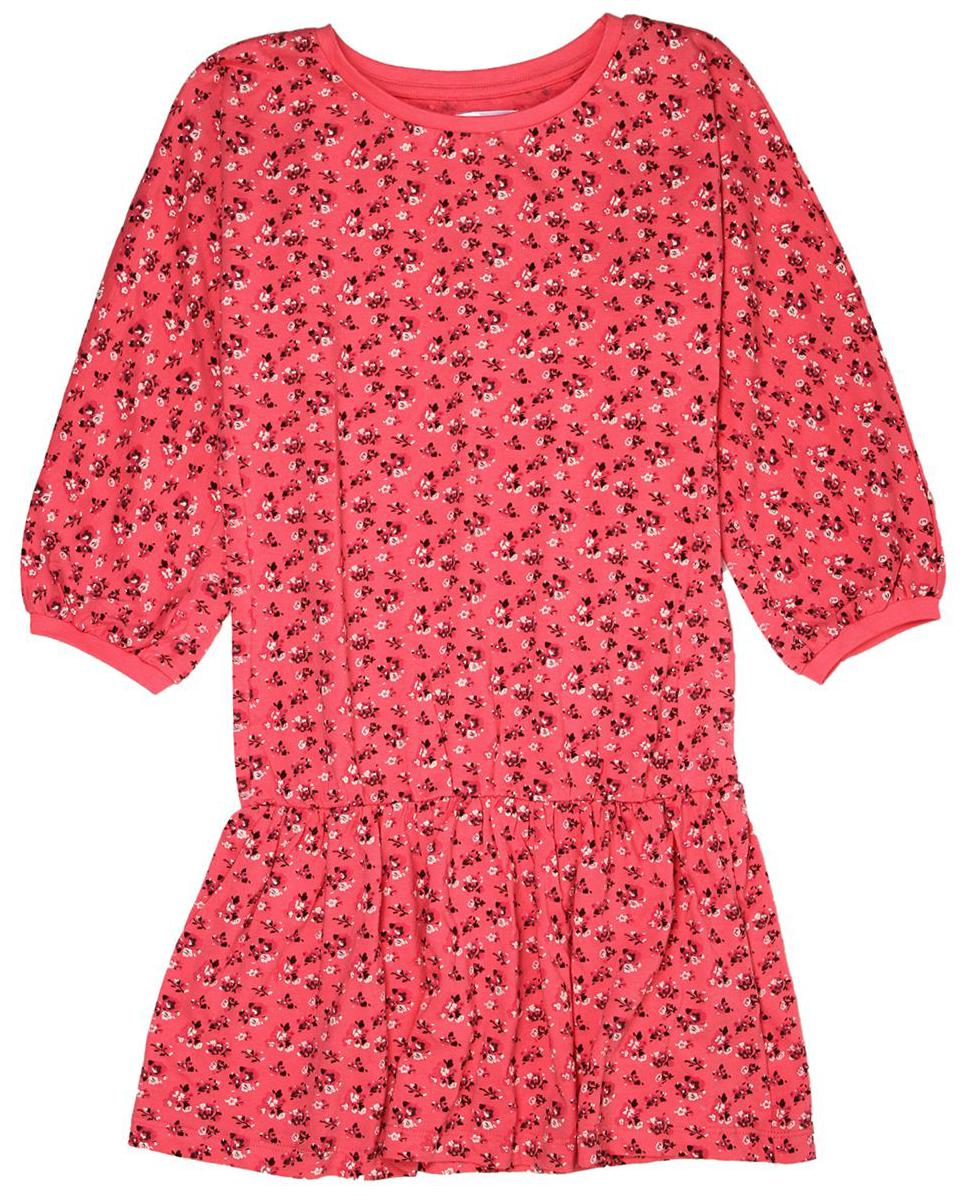 

U S Polo Assn Red Cotton 3 4th Sleeves Knee Length Princess Frock ( Pack of 1 )