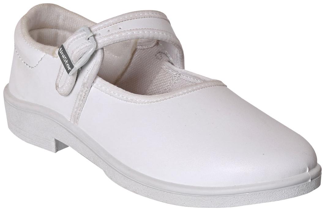 

Unistar White Girls School shoes