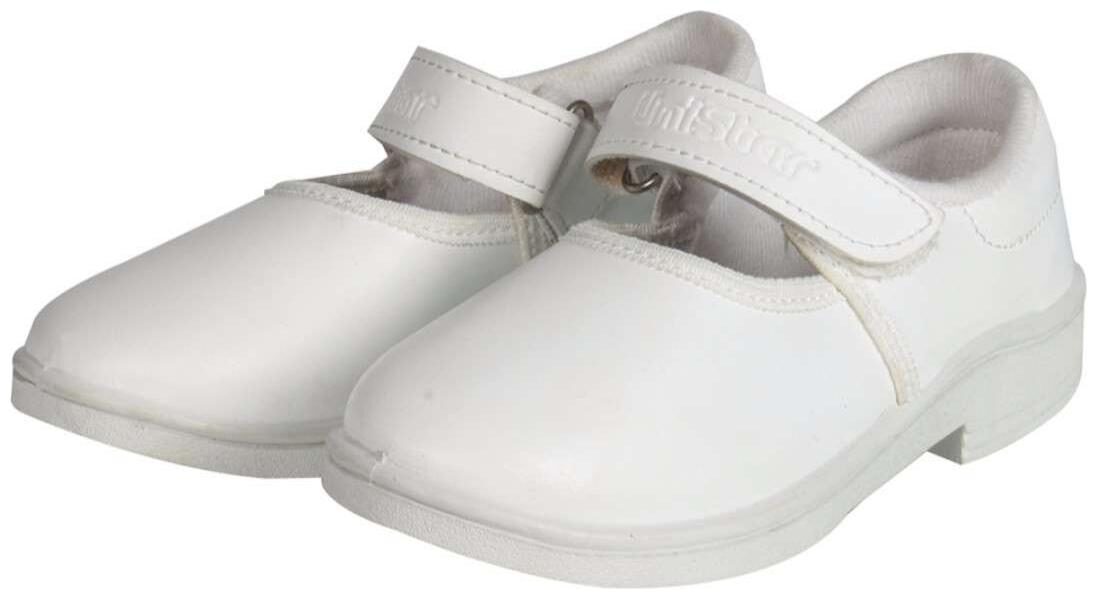 

Unistar White Girls School shoes