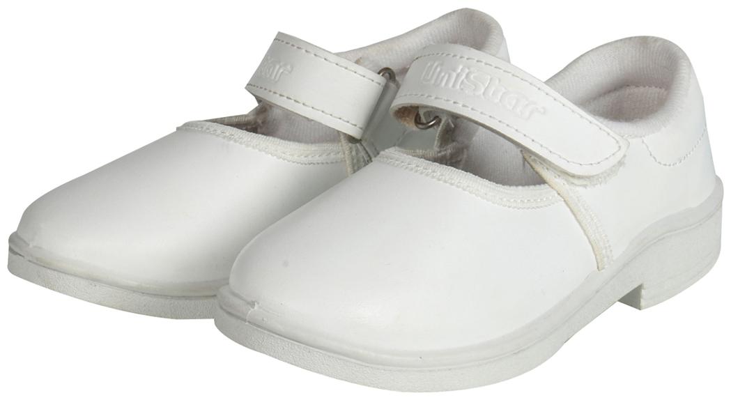 

Unistar White Girls School shoes