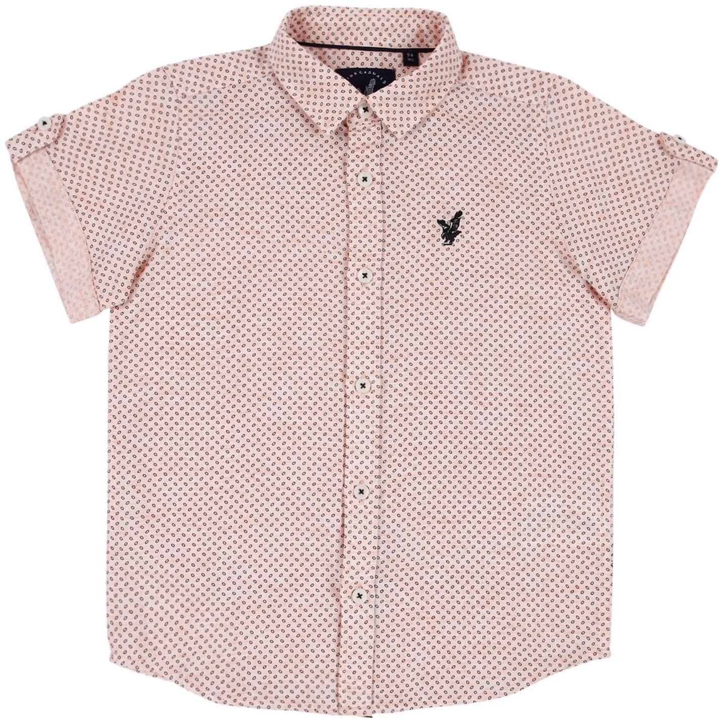

URBAN SCOTTISH Boy Cotton blend Printed Shirt Orange