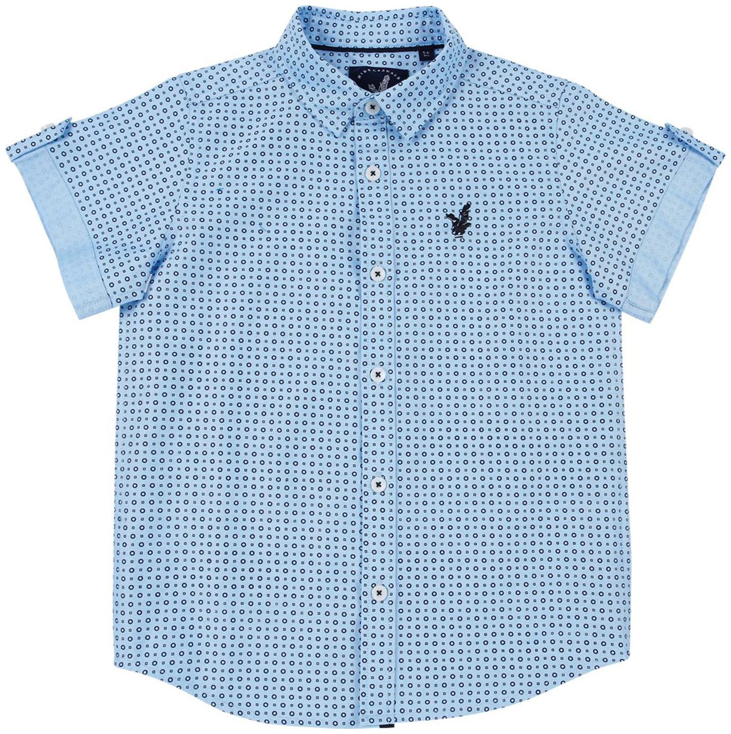 

URBAN SCOTTISH Boy Cotton blend Printed Shirt Blue