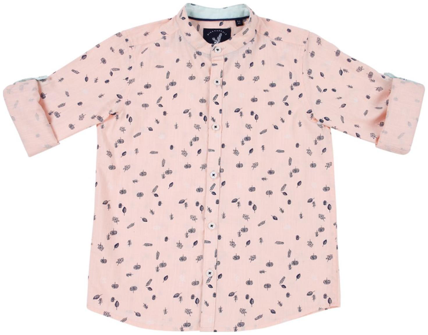 

URBAN SCOTTISH Boy Cotton Printed Shirt Orange