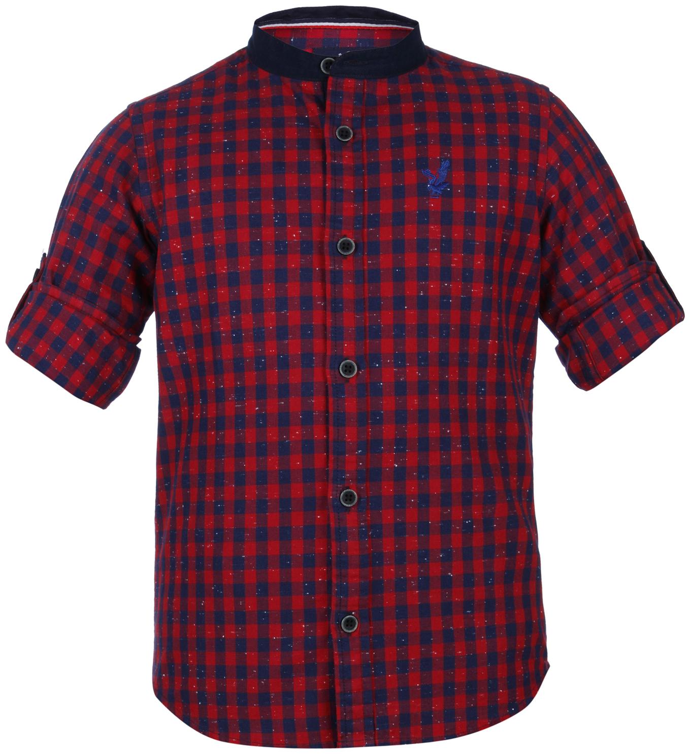 

URBAN SCOTTISH Boy Cotton Solid Shirt Red
