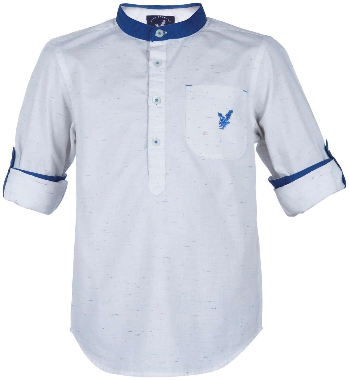 

URBAN SCOTTISH Boy Cotton Solid Shirt White