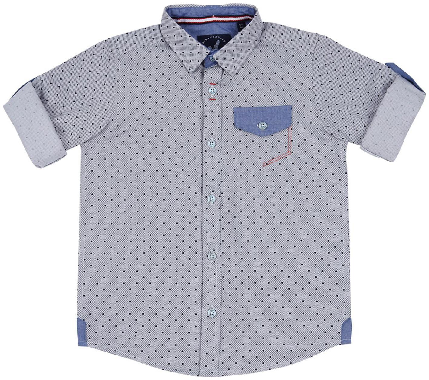 

URBAN SCOTTISH Boy Cotton Printed Shirt Grey