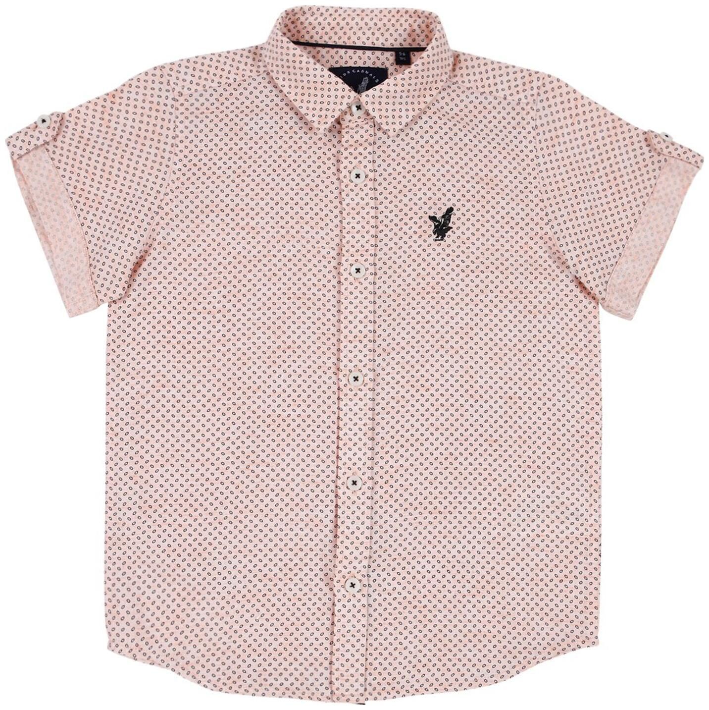 

URBAN SCOTTISH Boy Cotton blend Printed Shirt Orange