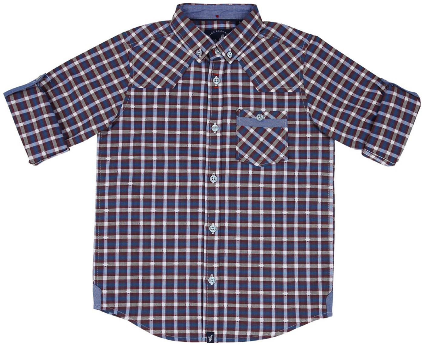 

URBAN SCOTTISH Boy Cotton Checked Shirt Blue