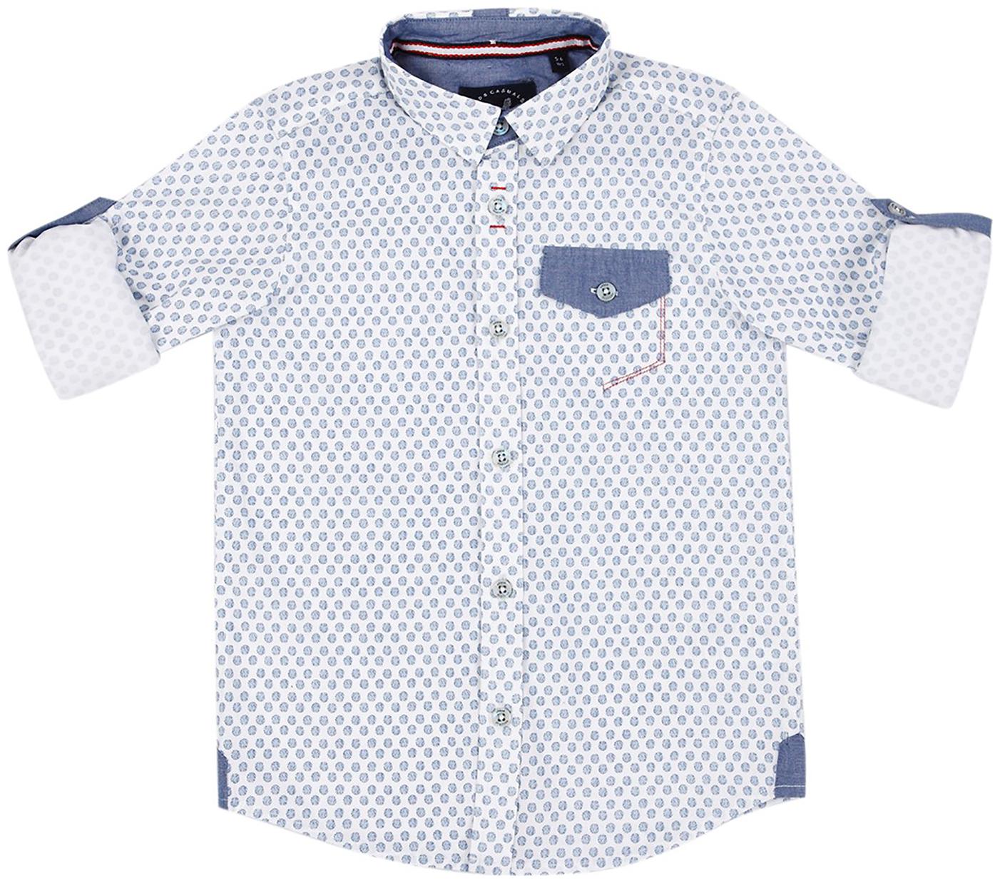 

URBAN SCOTTISH Boy Cotton Polka dots Shirt Blue