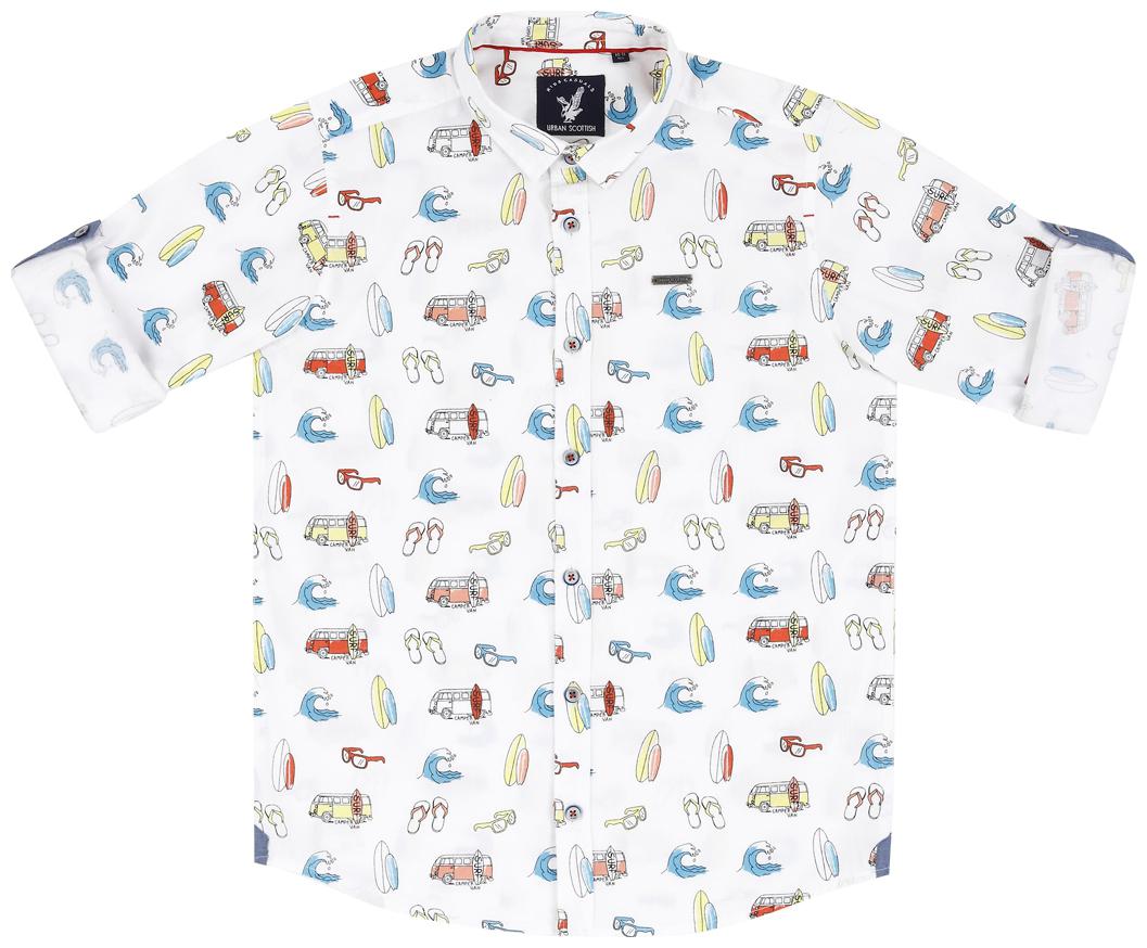 

URBAN SCOTTISH Boy Cotton Printed Shirt Multi
