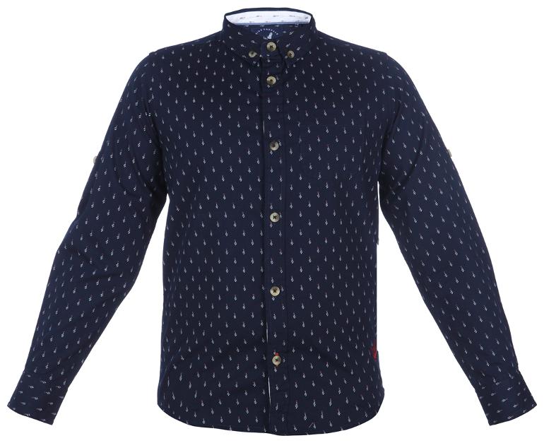 

URBAN SCOTTISH Boy Cotton Printed Shirt Blue