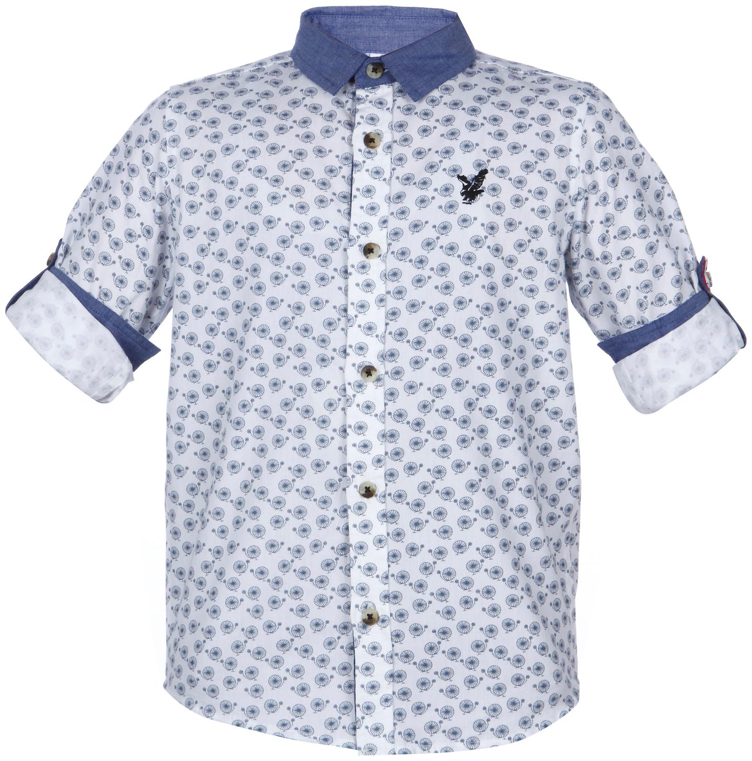 

URBAN SCOTTISH Boy Cotton Printed Shirt White