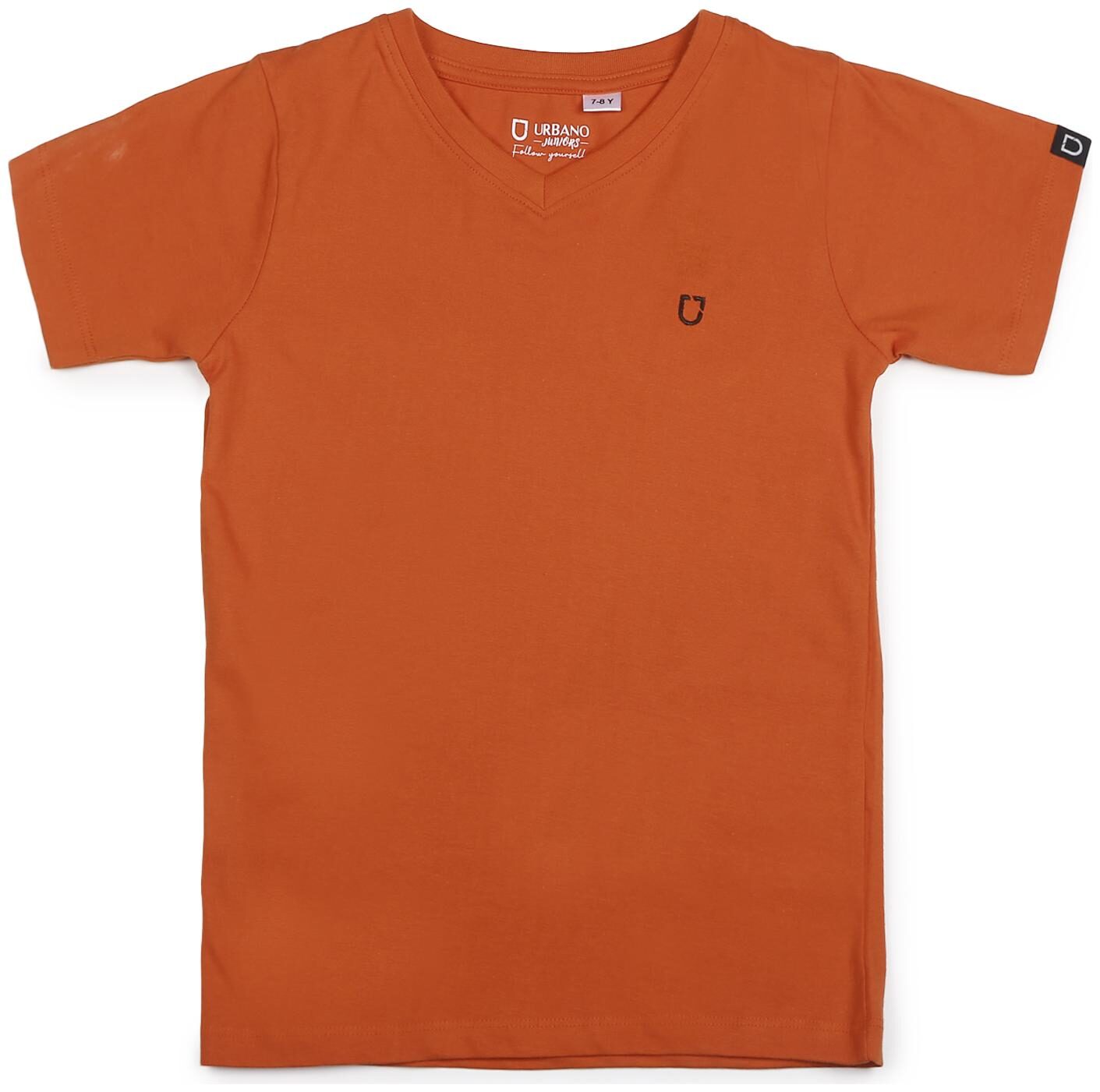 

Urbano juniors Boy Cotton Solid T-shirt - Orange
