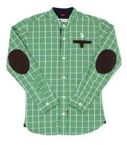 

U S Polo Assn Boy Cotton Solid Shirt Green