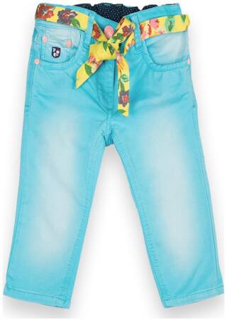 U.S. Polo Assn. Girl Cotton Solid Capri - Blue