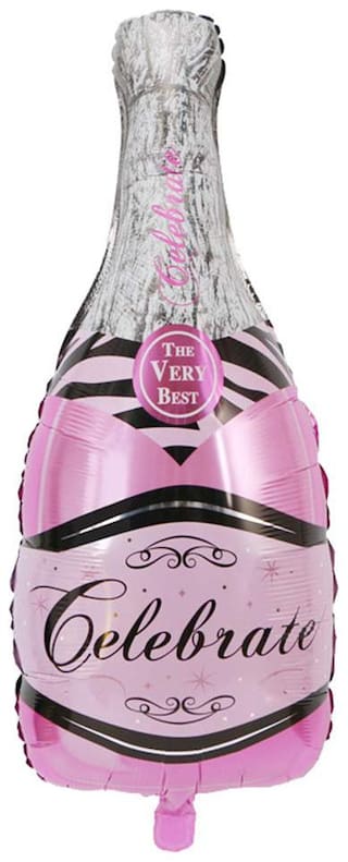 Buy Utkarsh Champagne Wine Xl Size 50x100cm Pink Bottle Set Of 1pc With 1 Straw Tube Foil Solid Printed Helium Air Large Balloons For Birthday Anniversary Bachelor Party Celebration Decoration Online At Low Prices In India