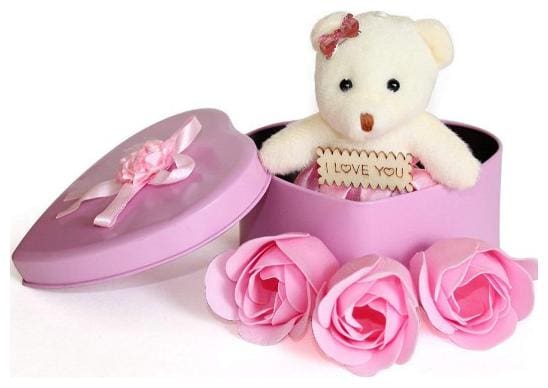 ZUKUNFT FASHION Pink Teddy Bear - 12 cm
