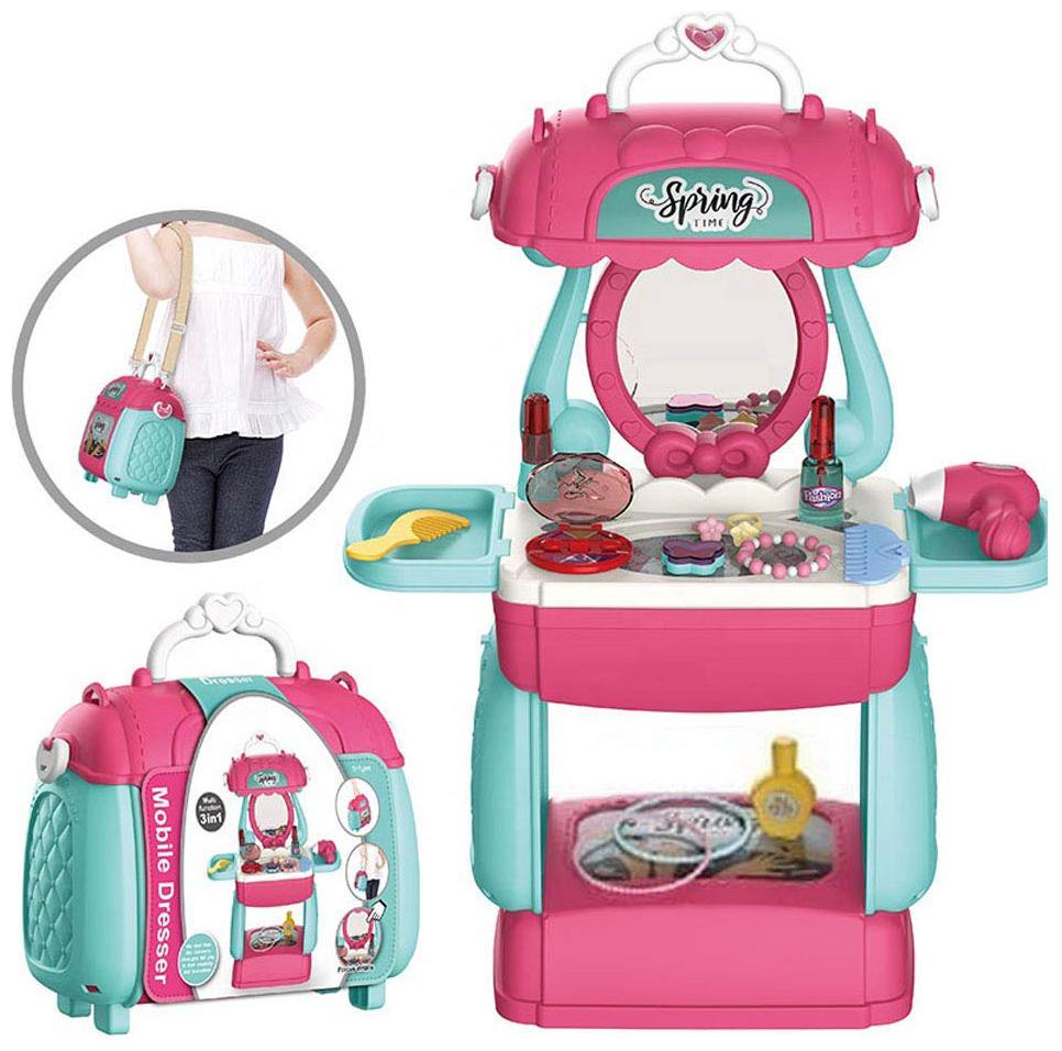 

VBE 3 in 1 Multi Function Mobile Makeup Beauty Play Set with Portable Suitcase Design Makeup Set for Girls - 26Pcs(Beauty Set Bag)