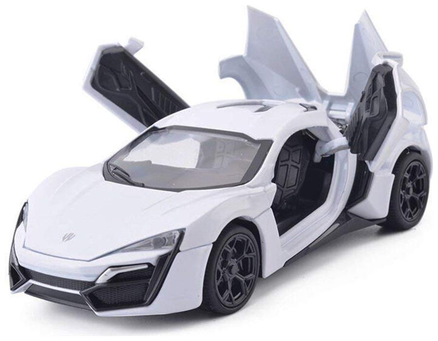 

VBE Diecast Hypersport Pull Back Toy With Light And Sound Car for Kids (White)