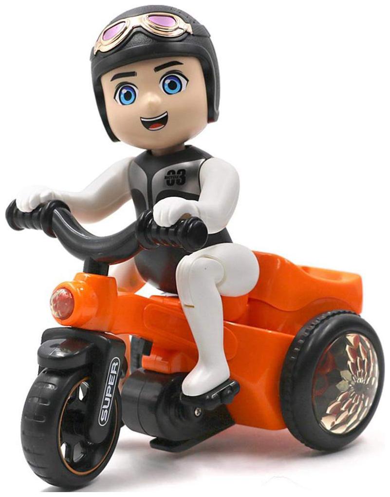 

VBE Musical Stunt Bicycle Toy with Sound Flashing Lights for Kids (Orange)