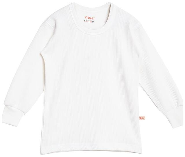 Vimal Jonney Winter King Blended White Thermal Top For Boys