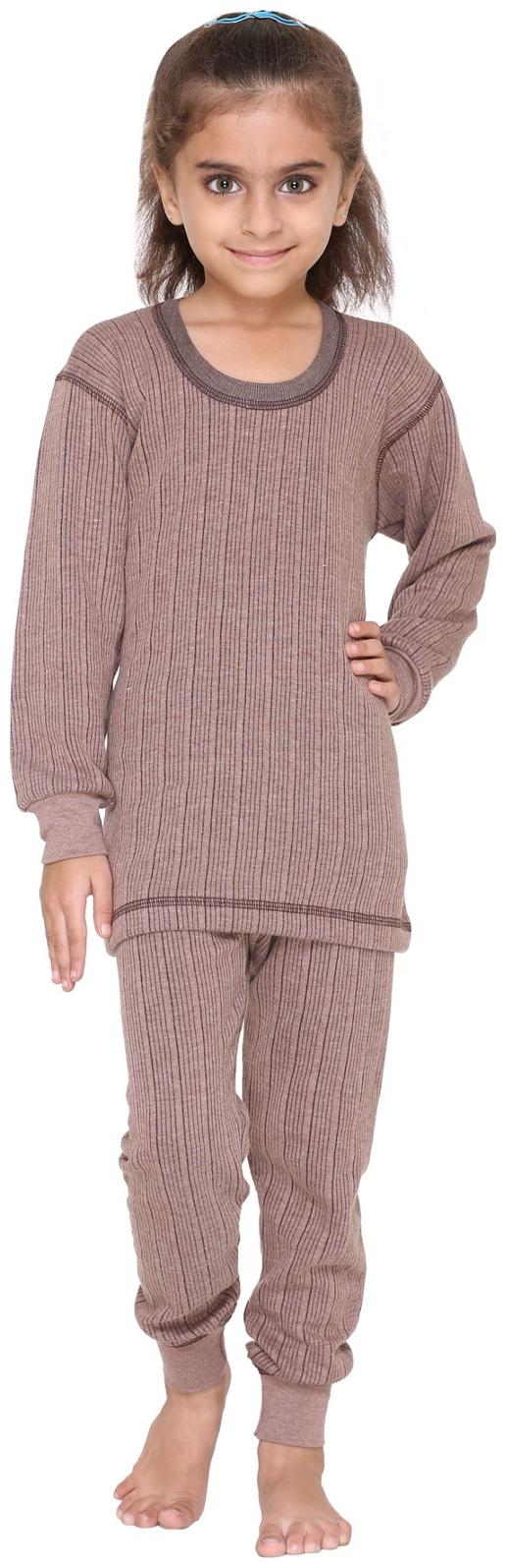 Vimal Jonney Premium Blended Coffee Thermal Top Pyjama Set For Girls by Mack Hosiery