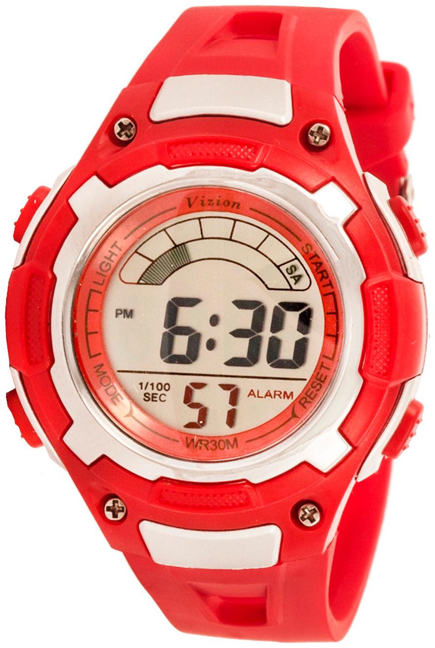 

Vizion Digital Multi-color Dial Sports-alarm-backlight Watch For Kids-v-8529019-8